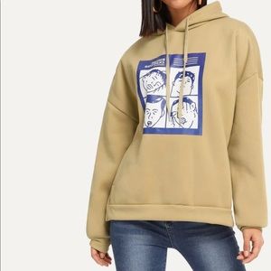 Beige Higher Brothers Hoodie